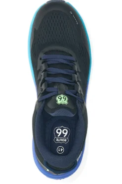 Sneakers nere con suola alta e dettagli fluo ROUTE 66 RO51812