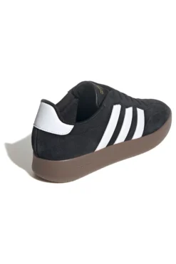 Sneakers nere con suola marrone e 3 strisce bianche Adidas Barreda
