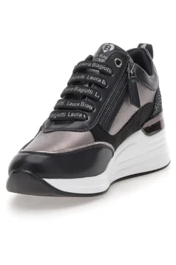 Sneakers nere con zip e dettagli glitter Laura Biagiotti L97619516