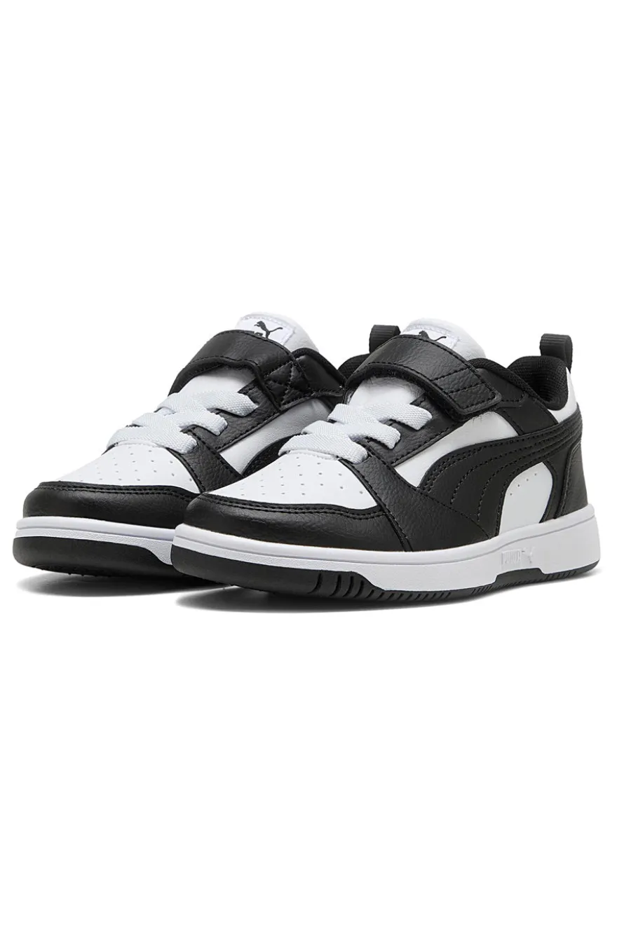 Sneakers nere e bianche con strappo Puma Rebound V6 Lo AC+ PS