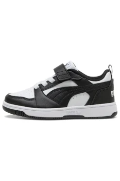 Sneakers nere e bianche con strappo Puma Rebound V6 Lo AC+ PS