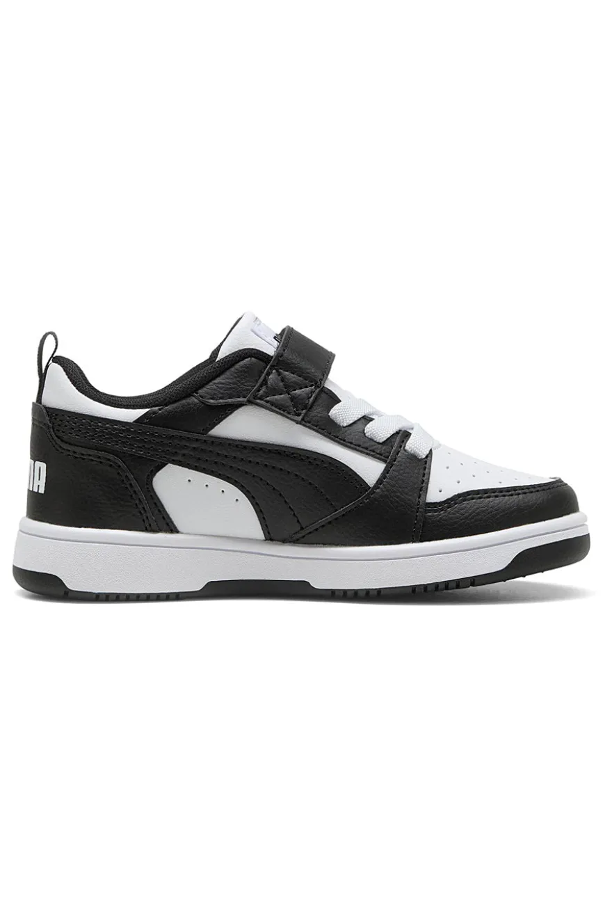 Sneakers nere e bianche con strappo Puma Rebound V6 Lo AC+ PS