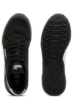 Sneakers nere e bianche in mesh Puma ST Runner v4 Mesh Jr