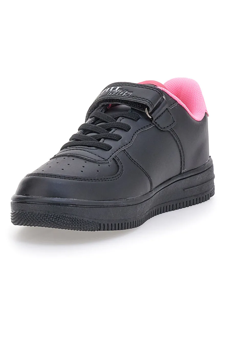 Sneakers nere e rosa con stampa colorata PITT KIDS K191562