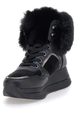 Sneakers nere imbottite con pelliccia sintetica Laura Biagiotti 9257