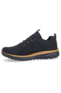 Sneakers nere in mesh con Memory Foam Skechers Graceful Get Connected