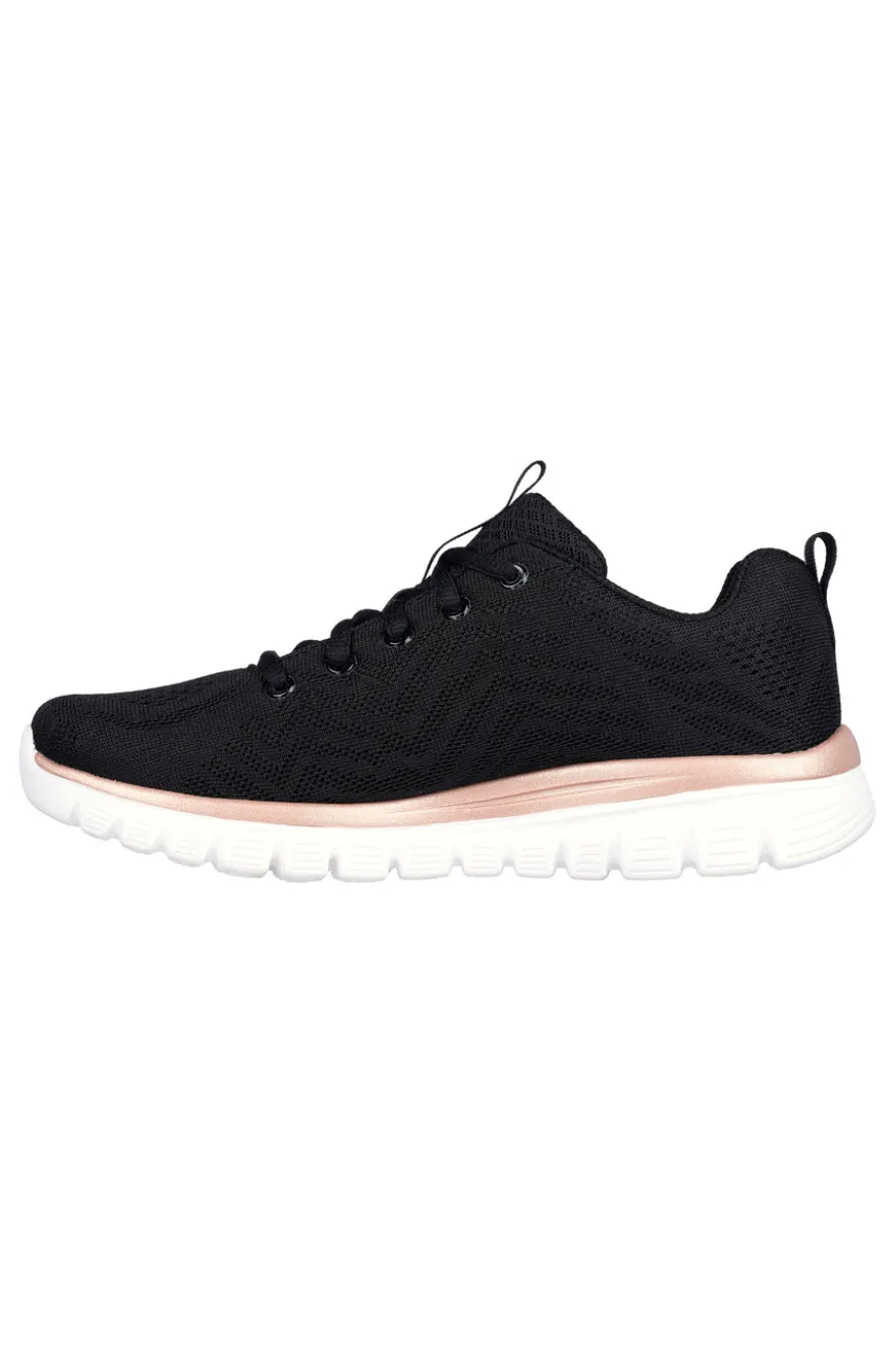 Sneakers nere in mesh con Memory Foam Skechers Graceful Get Connected R-Sport
