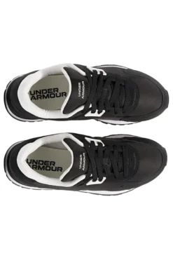 Sneakers nere in nylon con inserti scamosciati Under Armour Essential Runner