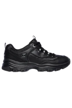 Sneakers nere in pelle con Memory Foam Skechers Iconic Unabashed