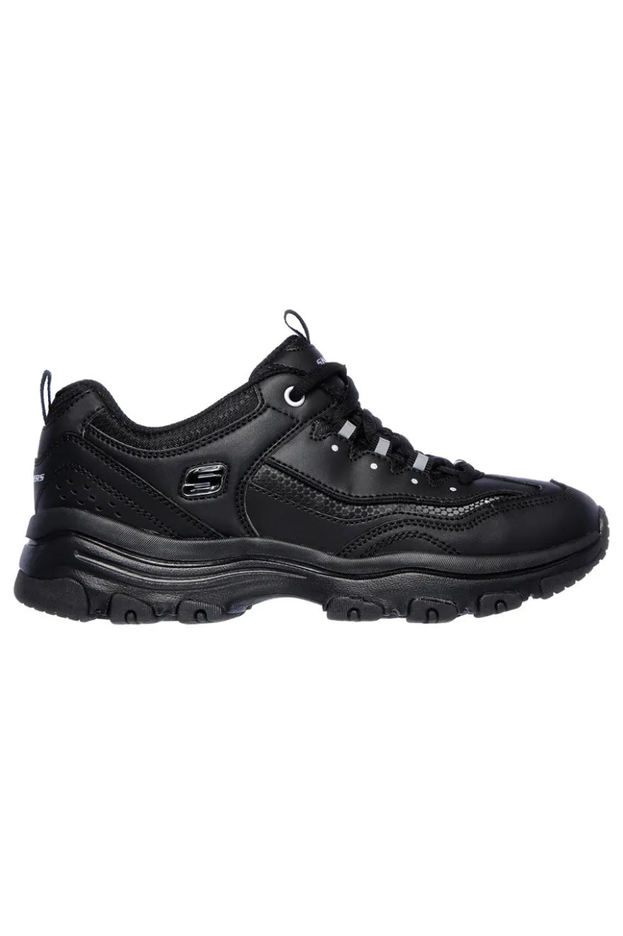 Sneakers nere in pelle con Memory Foam Skechers Iconic Unabashed