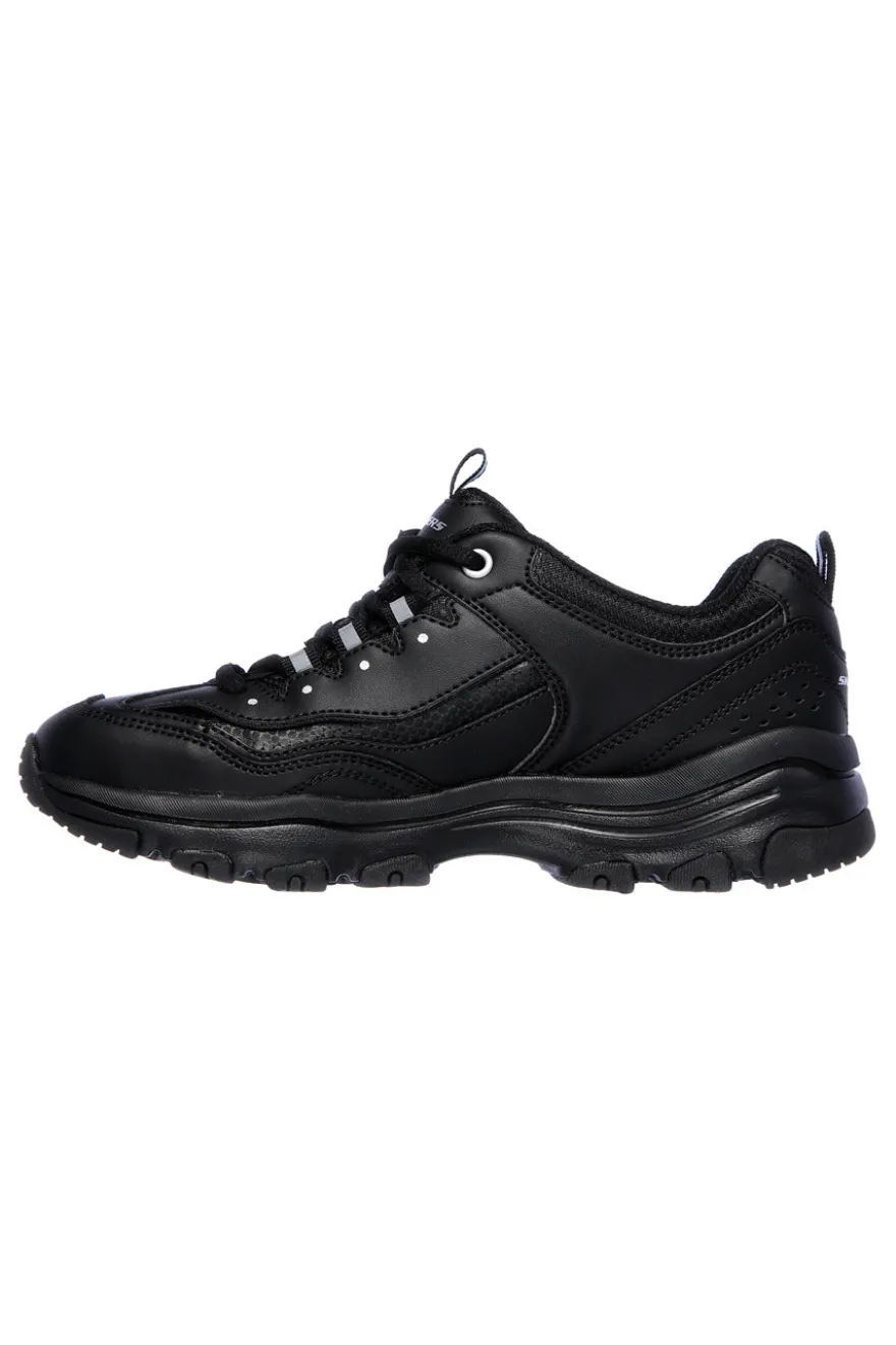 Sneakers nere in pelle con Memory Foam Skechers Iconic Unabashed