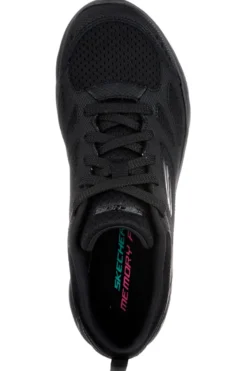 Sneakers nere in pelle e mesh con Memory Foam Skechers Summits Suited