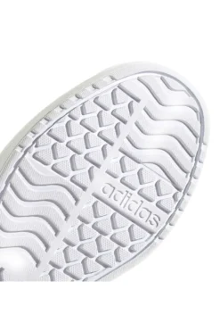 Sneakers nere in suede platform con strisce bianche Adidas VL Court Bold J