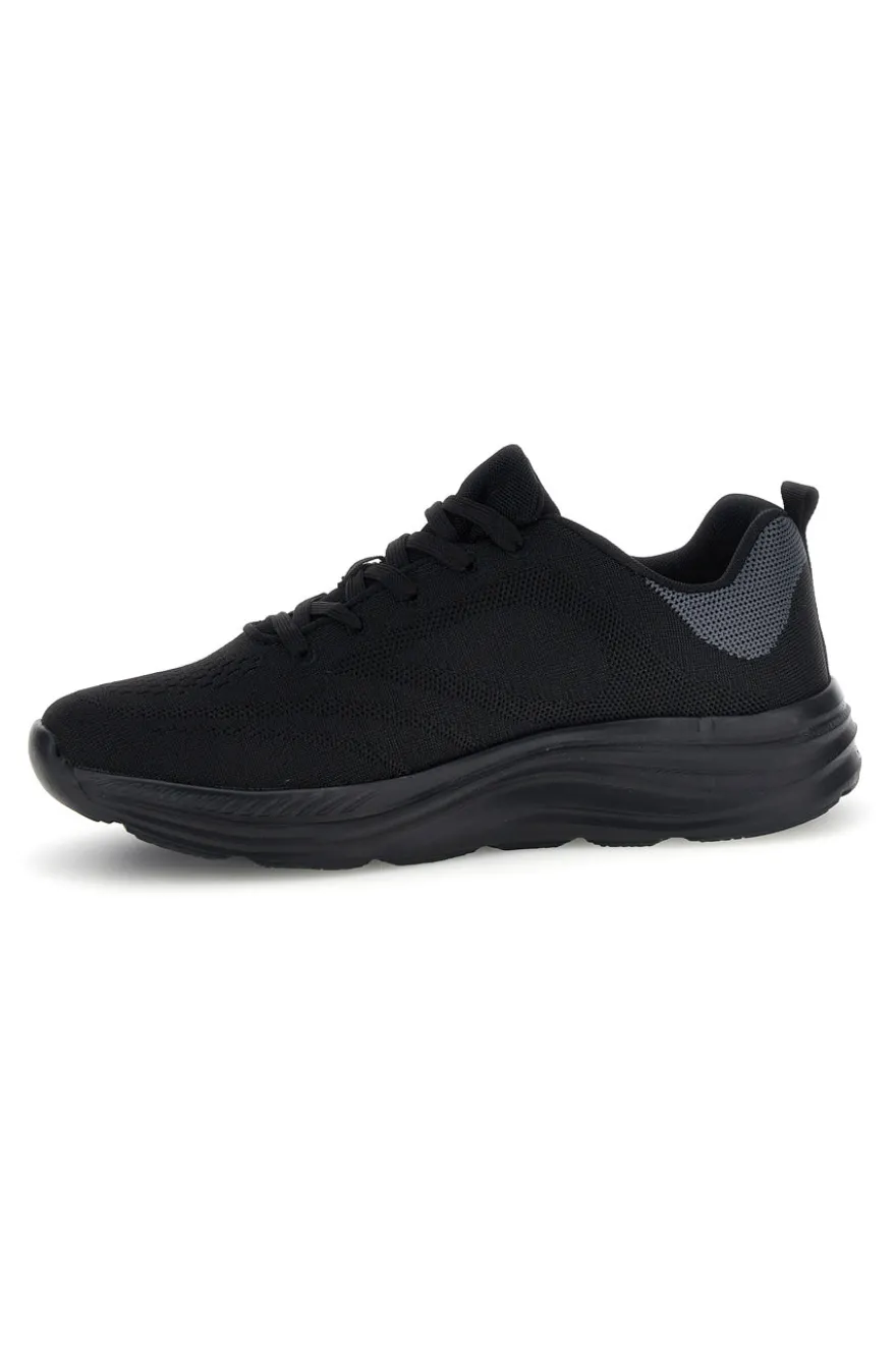 Sneakers nero in tessuto con suoletta Memory System Canguro CA298