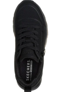 Sneakers nero Memory Foam con zip Skechers Uno Lite Easy Zip