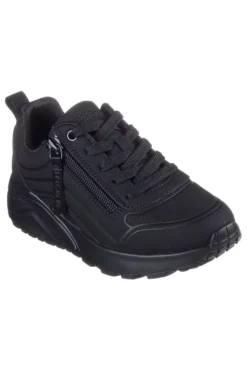 Sneakers nero Memory Foam con zip Skechers Uno Lite Easy Zip