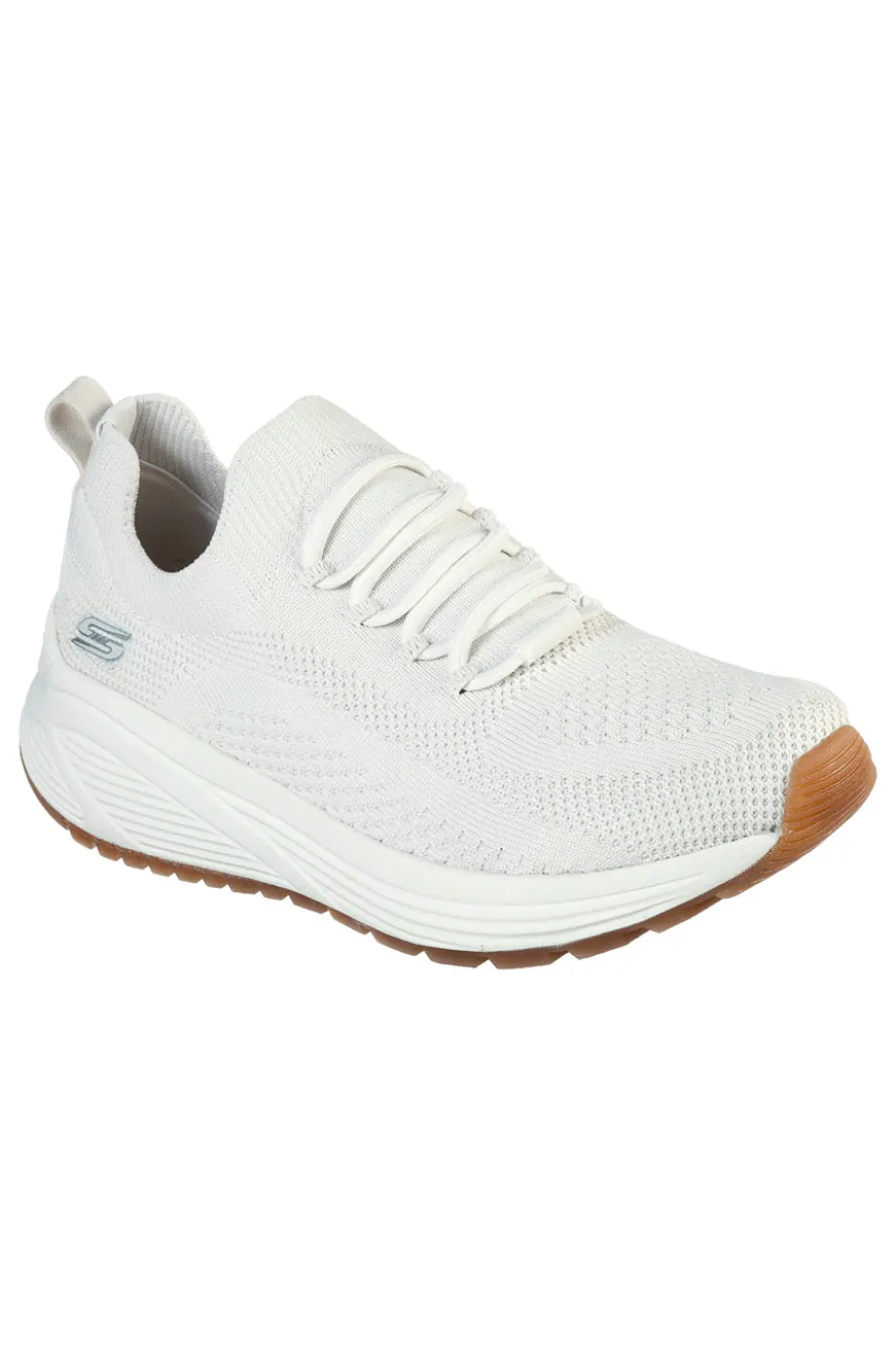 Sneakers off white in mesh slip on con memory foam Skechers Bobs Sparrow 2.0 Allegiance Crew