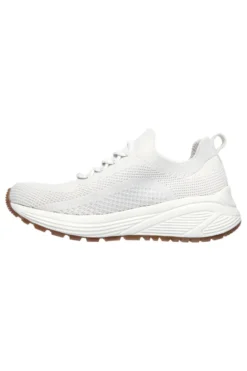 Sneakers off white in mesh slip on con memory foam Skechers Bobs Sparrow 2.0 Allegiance Crew