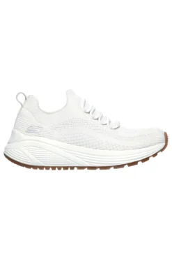 Sneakers off white in mesh slip on con memory foam Skechers Bobs Sparrow 2.0 Allegiance Crew