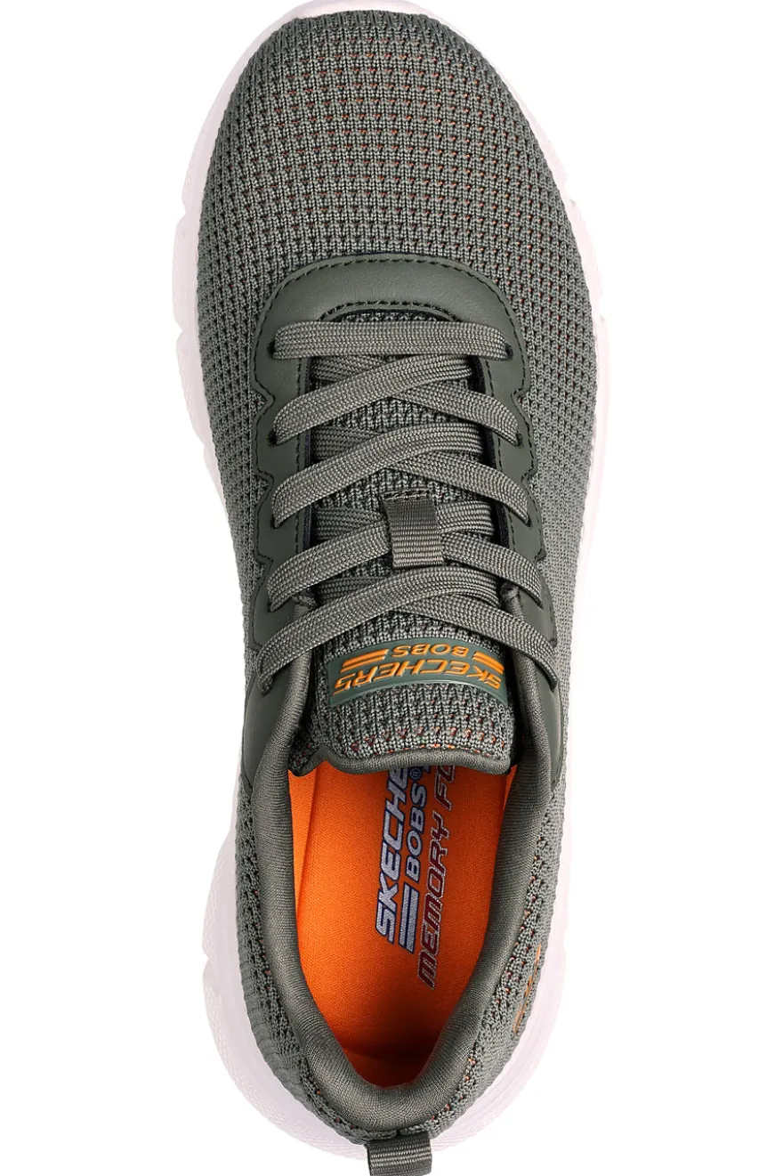 Sneakers olive knit con Memory Foam vegan Skechers BOS BOBS SPORT WOMENS