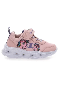 Sneakers rosa con luci chiusura a strappo Champion Funfair Print U TD Low Cut
