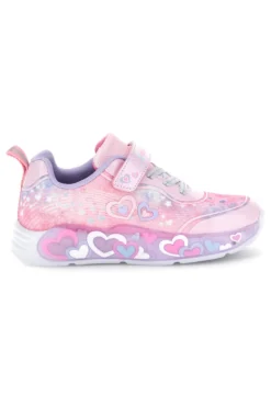 Sneakers rosa con strappi e luci Mkids MJ6036