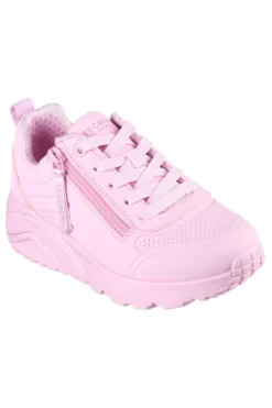 Sneakers rosa con zip laterale e suola platform Skechers Uno Lite Easy Zip