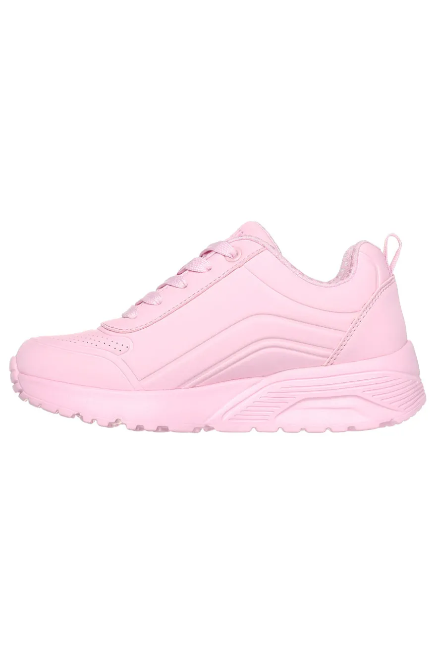 Sneakers rosa con zip laterale e suola platform Skechers Uno Lite Easy Zip