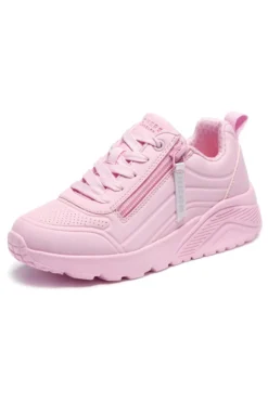 Sneakers rosa con zip laterale e platform Skechers Uno Lite Easy Zip