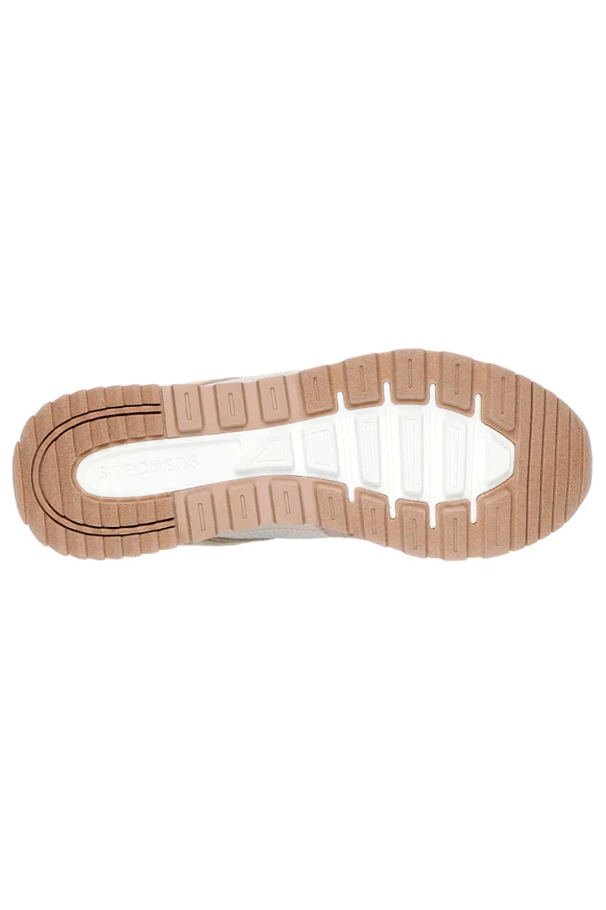 Sneakers Rosa e Oro con Tomaia in Pelle Skechers Street Runway - Posh Gal