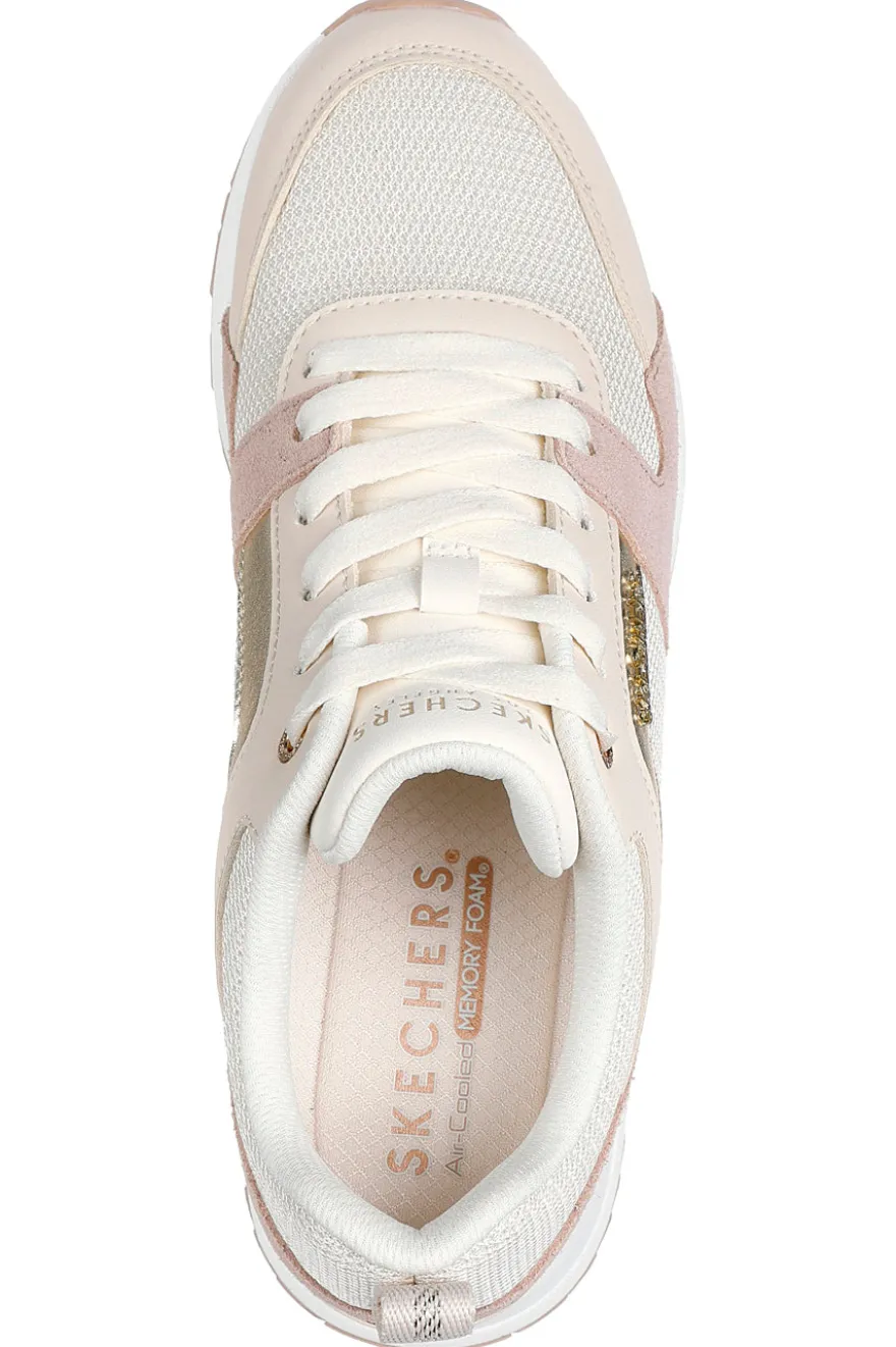 Sneakers Rosa e Oro con Tomaia in Pelle Skechers Street Runway - Posh Gal