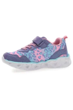 Sneakers Rosa e Viola con Velcro e Luci Integrate PITT KIDS K211270