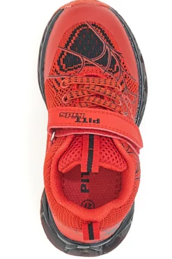 Sneakers Rosse con Ragnatela e Luci Pitt Kids K23581