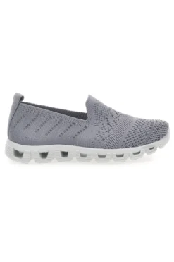 Sneakers Slip-On Grigie con Strass Prima Riga 471
