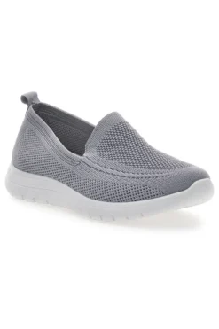 Sneakers Slip On Grigie in Tessuto Me & Me 06