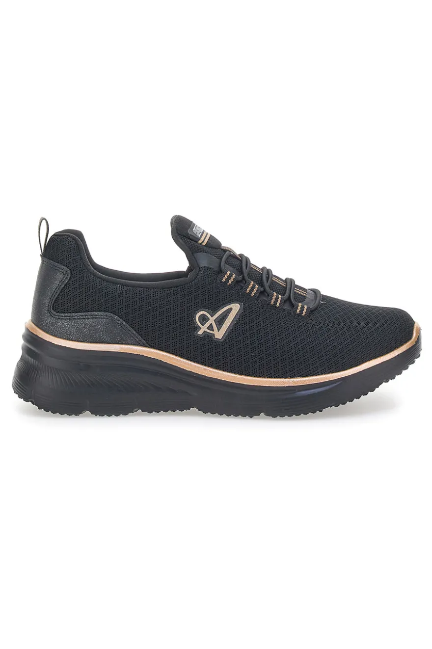 Sneakers Sportive Nere con Dettagli Oro Rosa AUSTRALIAN AUX2W505