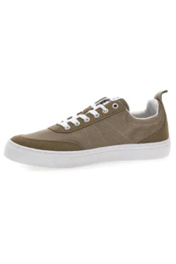 Sneakers taupe in tela con suola bianca Gas 514005