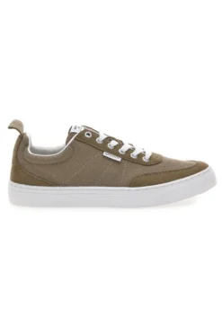 Sneakers taupe in tela con suola bianca Gas 514005