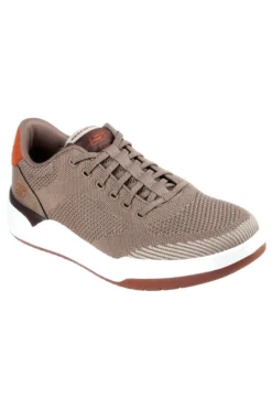 Sneakers taupe knit con Air-Cooled Memory Foam Skechers Corliss Dorset