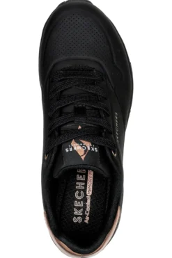 Sneakers total black con dettagli oro Skechers Uno Golden Air