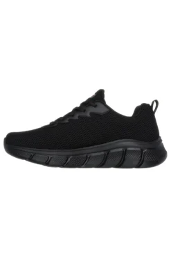 Sneakers Vegane Nere con Soletta in Memory Foam Skechers BOBS Sport B Flex - Chill Edge