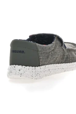 Sneakers Verde Militare Slip-On In Tela Canguro CA930