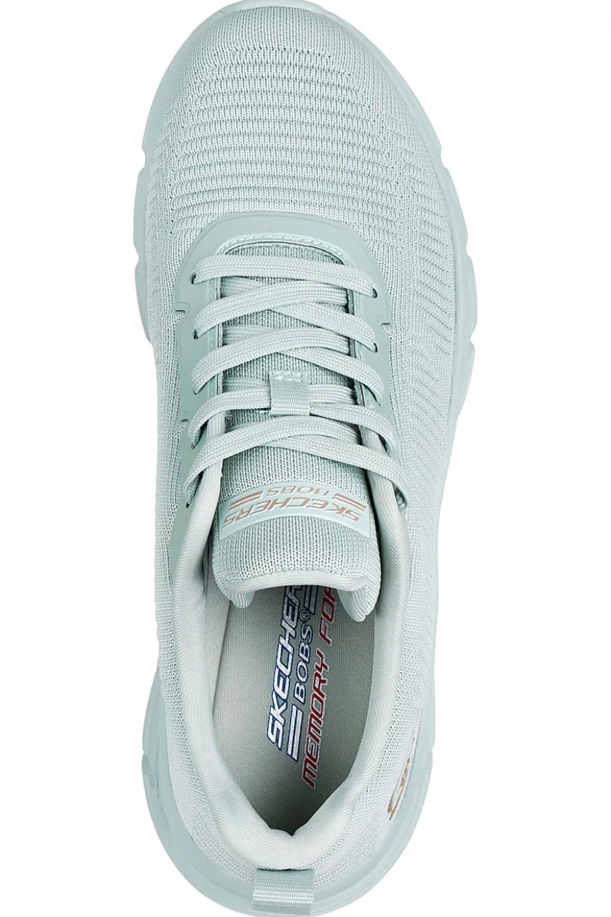 Sneakers verde salvia in knit con Memory Foam Skechers Bobs B Flex Hi Flying Hi