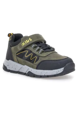 Sneakers verdi con dettagli neri e gialli Pitt kids 124