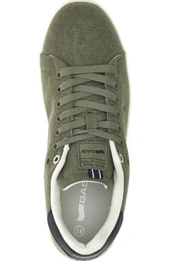 Sneakers verdi in tessuto con fondo a contrasto Gas SAMMY CVS