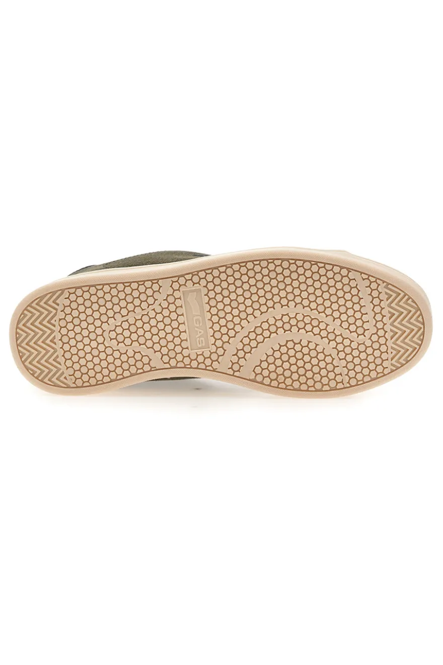 Sneakers verdi in tessuto con fondo a contrasto Gas SAMMY CVS