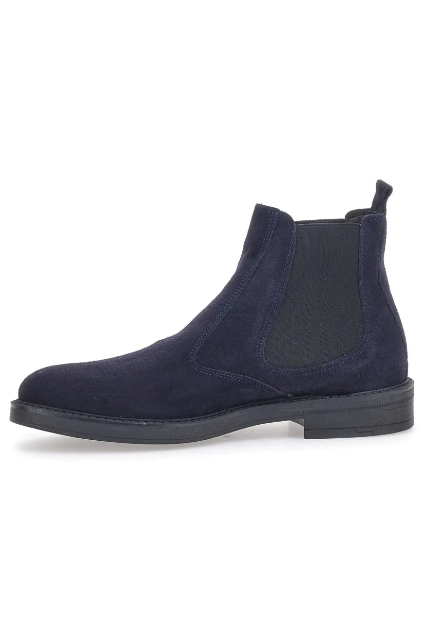 Stivaletti Beatles Blu in Pelle Scamosciata Longford 09
