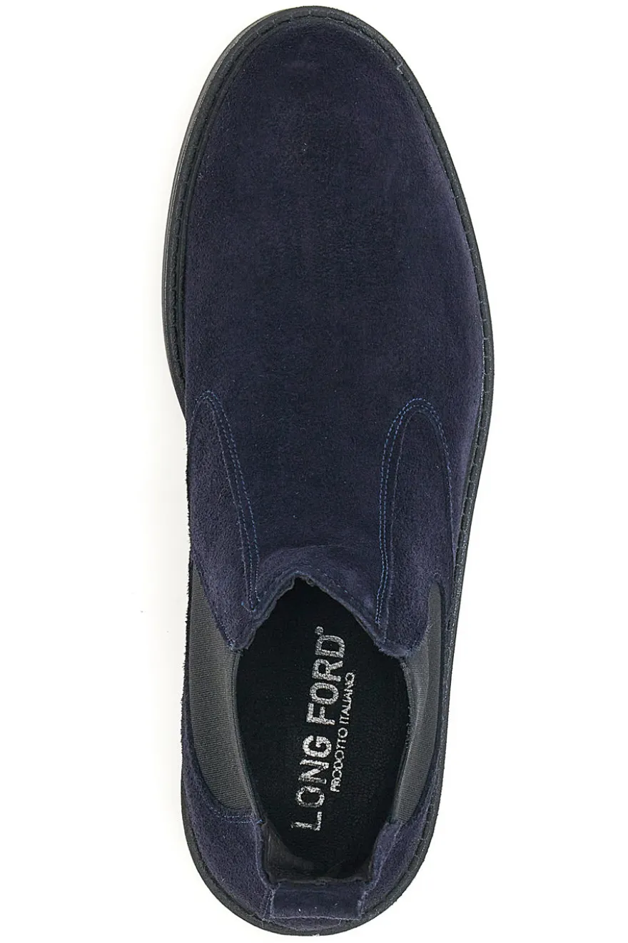 Stivaletti Beatles Blu in Pelle Scamosciata Longford 09