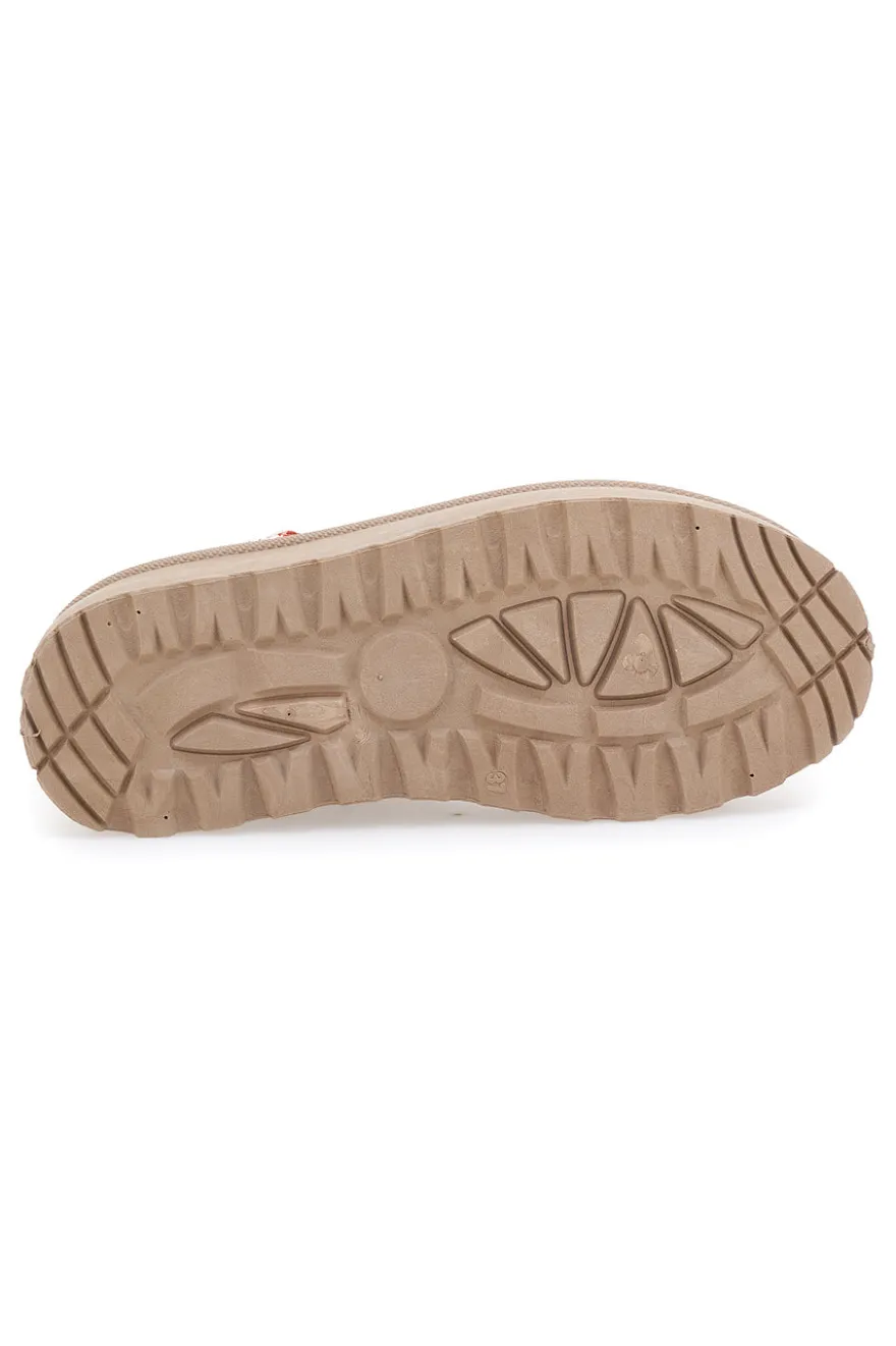 Stivaletti Beige Con Pelo e Flatform ME&ME 002