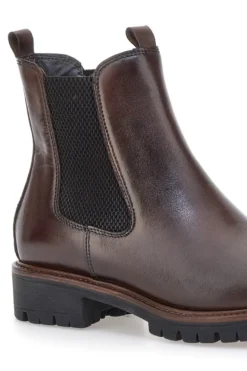 Stivaletti marroni in vera pelle con inserti elastici Pittarello class 2104